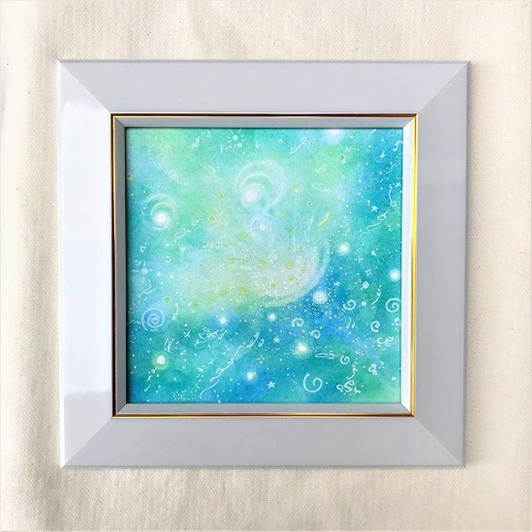 抽象画パステル『祝い』 （風景画 海 絵画 アート 海の絵 空