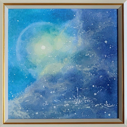 月と雲』 パステルアート原画 HIDEKIのヒーリングアート