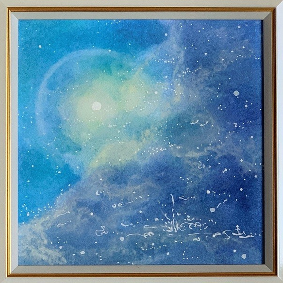 月と雲』 パステルアート原画 HIDEKIのヒーリングアート