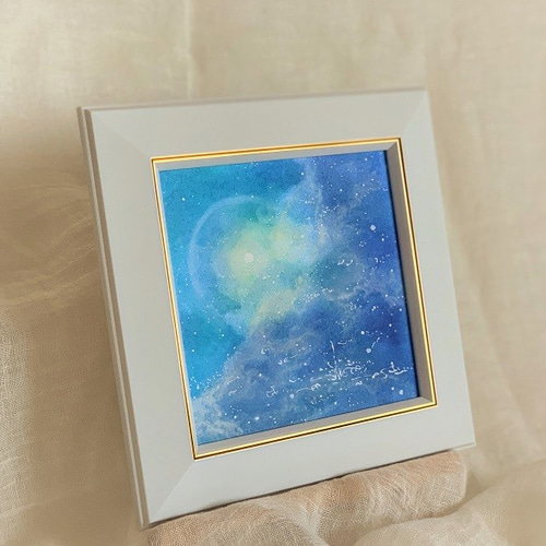 月と雲』 パステルアート原画 HIDEKIのヒーリングアート