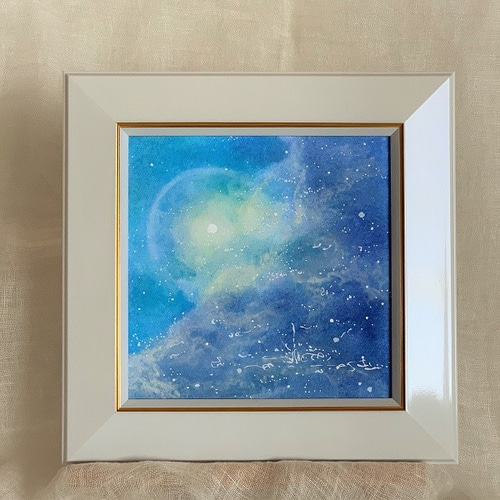 月と雲』 パステルアート原画 HIDEKIのヒーリングアート