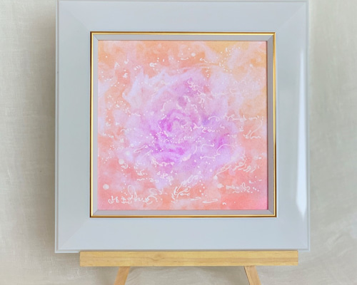 №657 ラビアンローズ(紫色の薔薇)　天然シーグラスアート　ヒーリングアート花 №657 ラビアンローズ(紫色の薔薇) 天然シーグラスアート