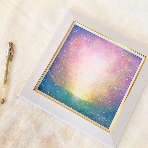 ☆彩☆癒しのヒカリ 原画20cm角パステルアート 絵画 HIDEKI 通販