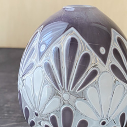 pattern vase　花挿し　紫花 3枚目の画像