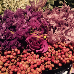 【CLF花藝】紫色系手做不凋花與乾燥花盒花設計 第3張的照片