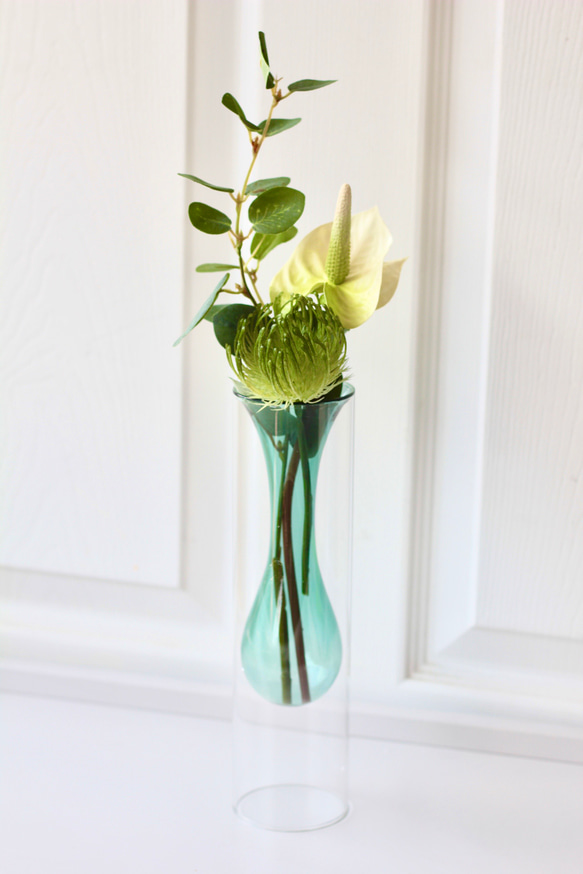 フラワーアレンジの器 フラワーアレンジに人気のガラスベース（花器）の簡単便利なセック