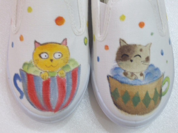 可愛手工彩繪童鞋 可客製 寵物系列 第2張的照片