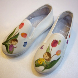 可愛手工彩繪童鞋 可客製 甜美女兒系列 第3張的照片
