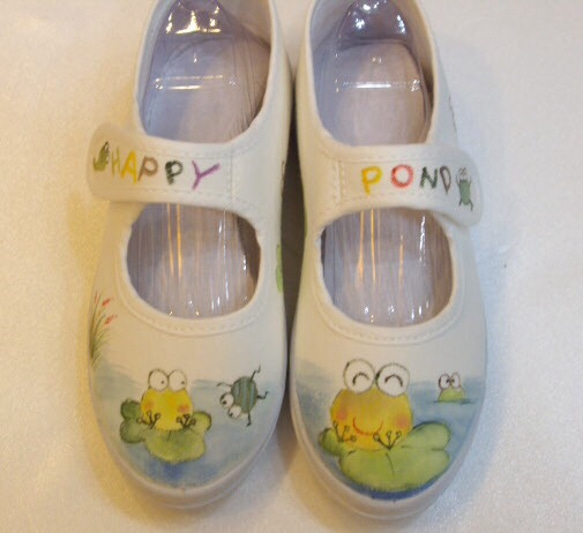 可愛手工彩繪童鞋 可客製 自然系列 第3張的照片