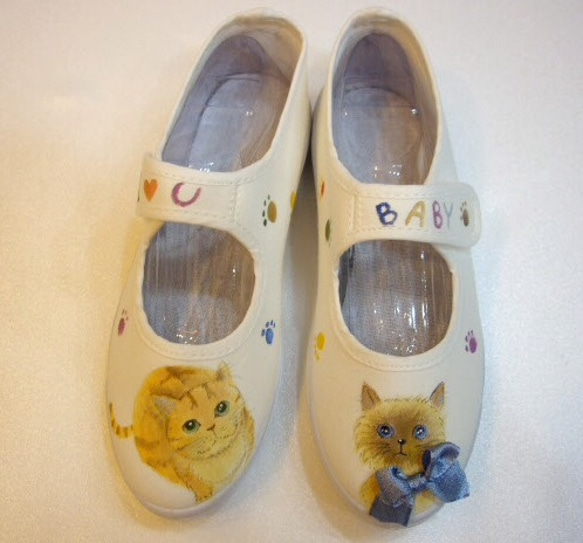 可愛手工彩繪童鞋 可客製 寵物系列 第2張的照片