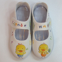 可愛手工彩繪童鞋 可客製 可愛動物系列 第1張的照片