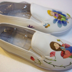 可愛手工彩繪童鞋 可客製 甜美女兒系列 第2張的照片