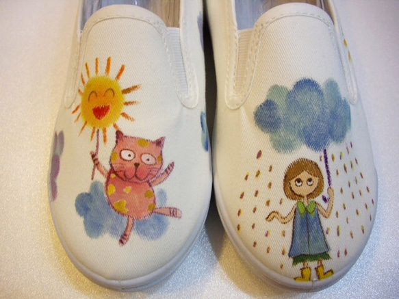 可愛手工彩繪童鞋 可客製 甜美女兒系列 第3張的照片
