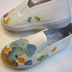 可愛手工彩繪童鞋 可客製 可愛動物系列 第4張的照片