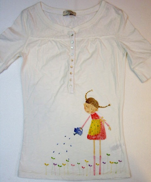 可愛彩繪上衣 T恤 可客製 甜美女孩系列 第3張的照片