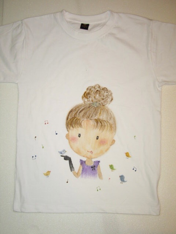 可愛彩繪上衣 T恤 可客製 甜美女孩系列 第2張的照片