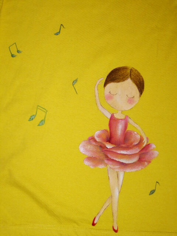 可愛彩繪上衣 T恤 可客製 甜美女孩系列 第1張的照片