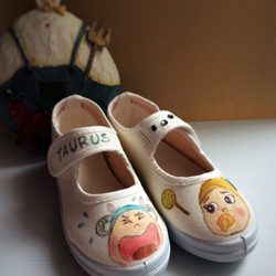 可愛手工彩繪童鞋 可客製 星座系列 第1張的照片