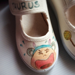 可愛手工彩繪童鞋 可客製 星座系列 第4張的照片