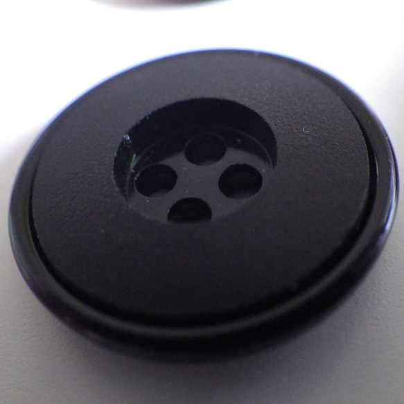 黒マット二重丸19ｍｍヴィンテージボタン７個セット 1枚目の画像