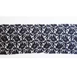 ブラックフラワーレース100×30 3枚目の画像