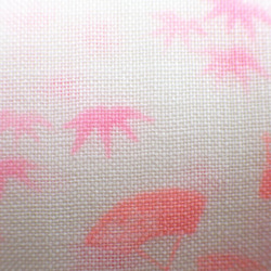 ネオンピンクの紅葉に扇・長襦袢・リメイク素材 8枚目の画像