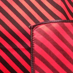 濃バラ色ストライプ・ヴィンテージポケットチーフ 3枚目の画像