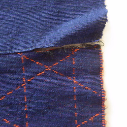 紺×オレンジ麻の葉はぎれ７２ 5枚目の画像