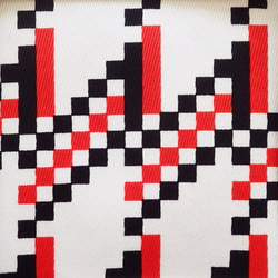 赤黒レトロ幾何学ヴィンテージ※１ｍ単位 1枚目の画像
