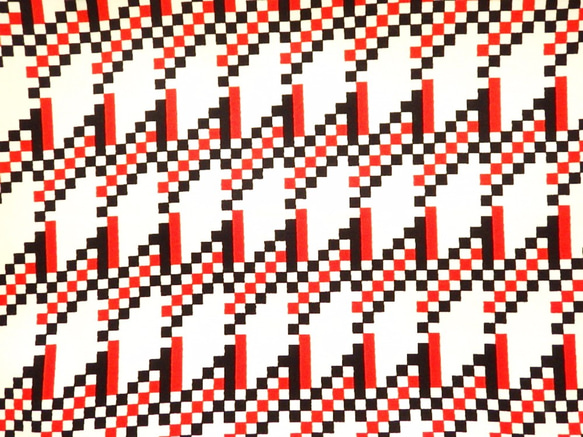 赤黒レトロ幾何学ヴィンテージ※１ｍ単位 2枚目の画像