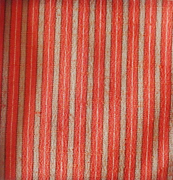 レンガ×ベージュ縦縞の道行・羽織もの 2枚目の画像