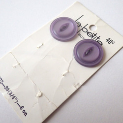 紫19ｍｍ・USAヴィンテージボタン２個セット 2枚目の画像