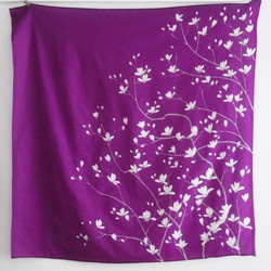 紫に白い花・風呂敷 2枚目の画像