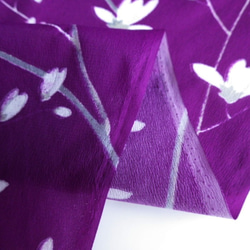紫に白い花・風呂敷 3枚目の画像