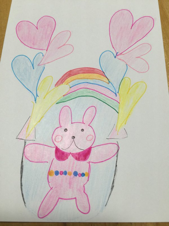 子ども達の描いた絵をあかりに・・らくがきライト（オンライン注文制作） 4枚目の画像