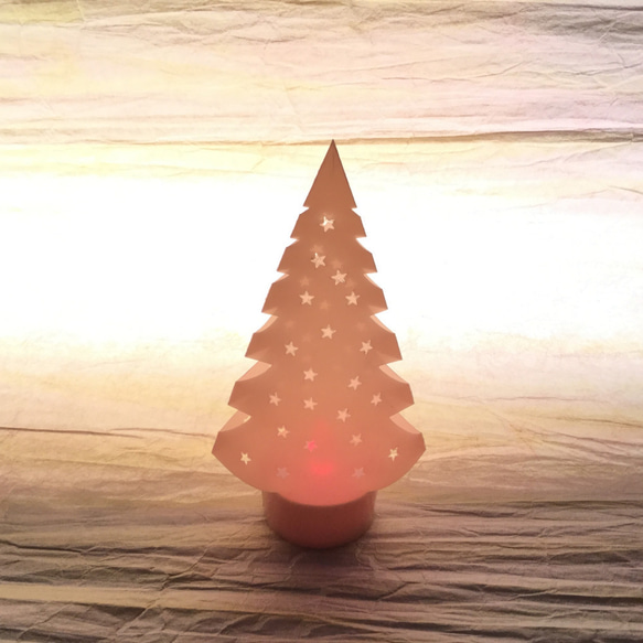 Kazue様オーダー品　小さな光の森（５色セット）プチ・クリスマスツリー（星形穴なし） 6枚目の画像