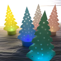 Kazue様オーダー品　小さな光の森（５色セット）プチ・クリスマスツリー（星形穴なし） 9枚目の画像