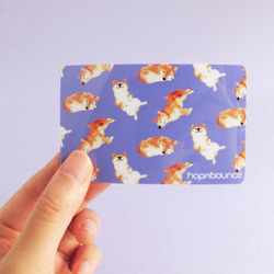 柴犬の子犬交通カードステッカーオクトパストラベルカード 1枚目の画像