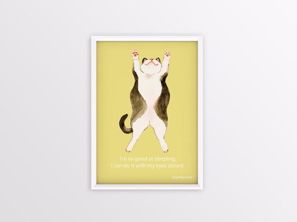 貓貓 貓咪 水彩 手繪 插畫 複製畫 海報 第2張的照片