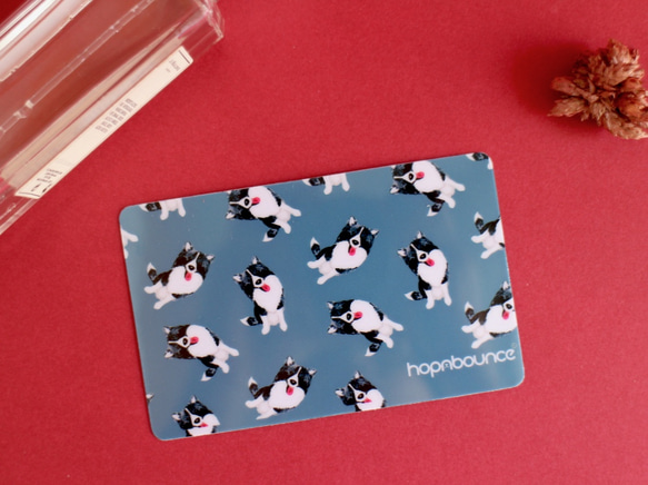 ボーダーコリーの子犬モモ交通カードステッカーオクトパストラベルカード 3枚目の画像