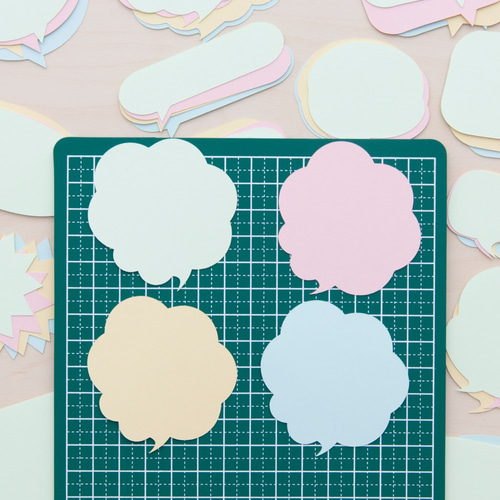 コメントカード「吹き出し」4色 メッセージカード CRAFT 通販 3537425