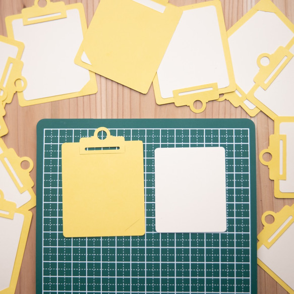 メッセージカード「クリップボード」黄 3枚目の画像