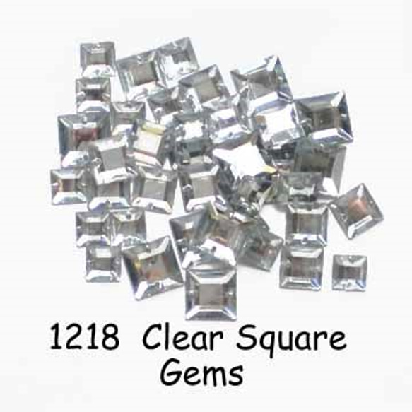 [ff-1218]クリアースクエアジェム　2袋セット 1枚目の画像