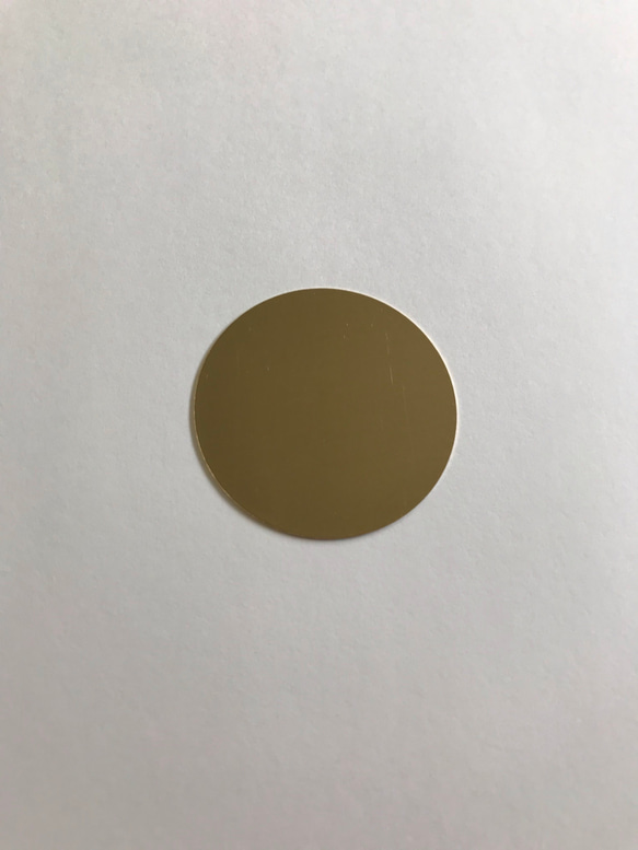 真鍮板コイン型径φ30mm×厚みｔ0.8mm 5枚セット 1枚目の画像