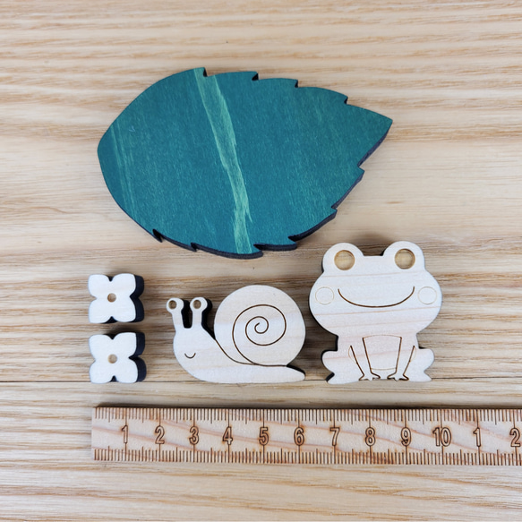 木製 カエルとカタツムリ【５点セット】 6枚目の画像
