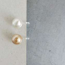 pearl non-hall pierce-beigegold 4枚目の画像