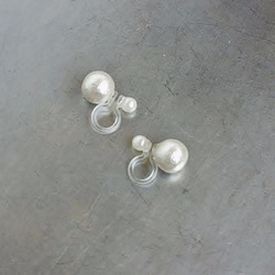 pearl non-hall pierce-white 2枚目の画像