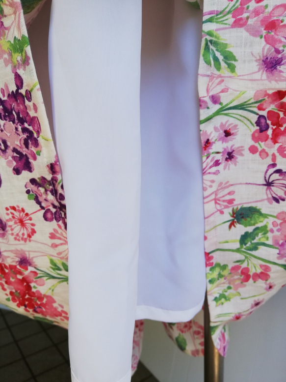 きれいな花柄リネンのロングスカート（ボタニカル柄） 5枚目の画像