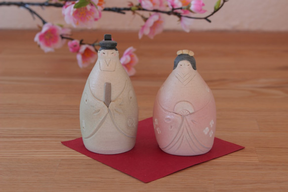 可愛いひな人形（土鈴）マット【1】 ひな人形・雛飾り 歩夢工房