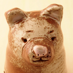 陶置物　犬の土鈴（白マット釉） 2枚目の画像